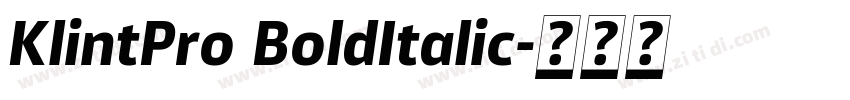 KlintPro BoldItalic字体转换 KlintPro BoldItalic字体转换